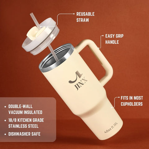 IVORY |THE MEGASIP QUENCHER TUMBLER | 40 OZ | 1.18 L | CREAM